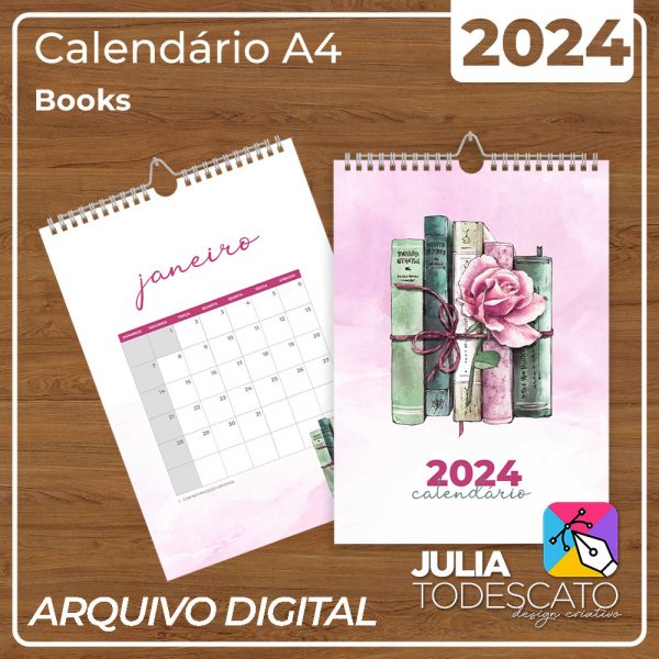 Arquivo Digital - Calendário A4 2024 | BOOKS