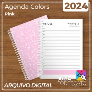 Arquivo Digital Agenda 2024 Colors Pink