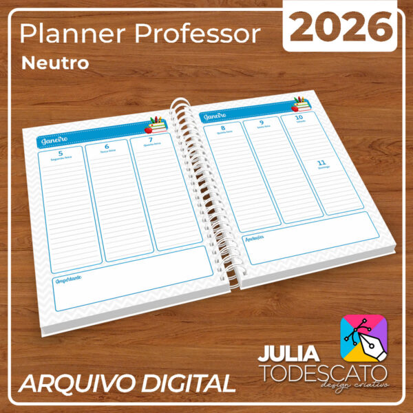 Arquivo Digital - Planner Professor 2026 | NEUTRO - Imagem 2